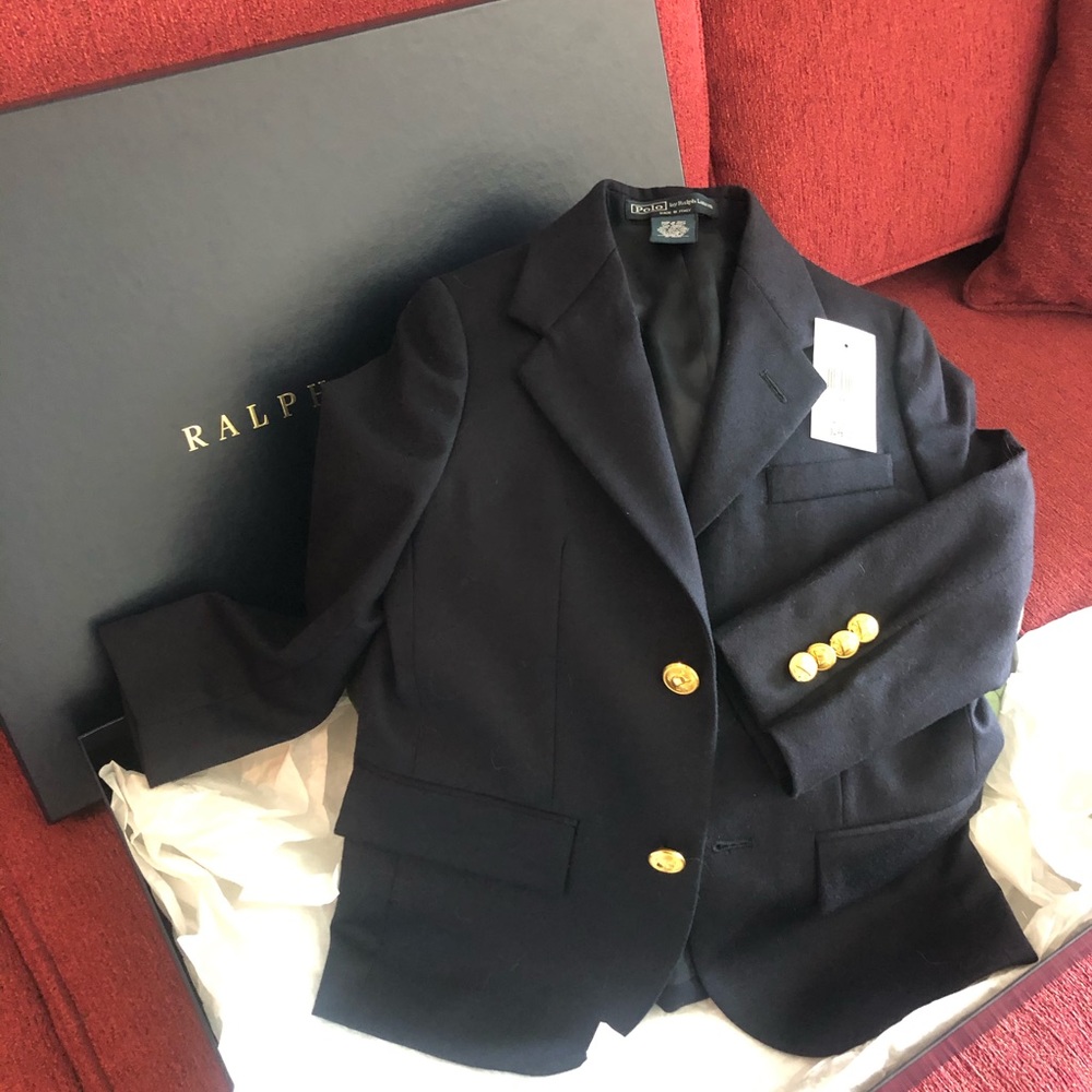 Boys Ralph Lauren Wool Navy Sport Coat